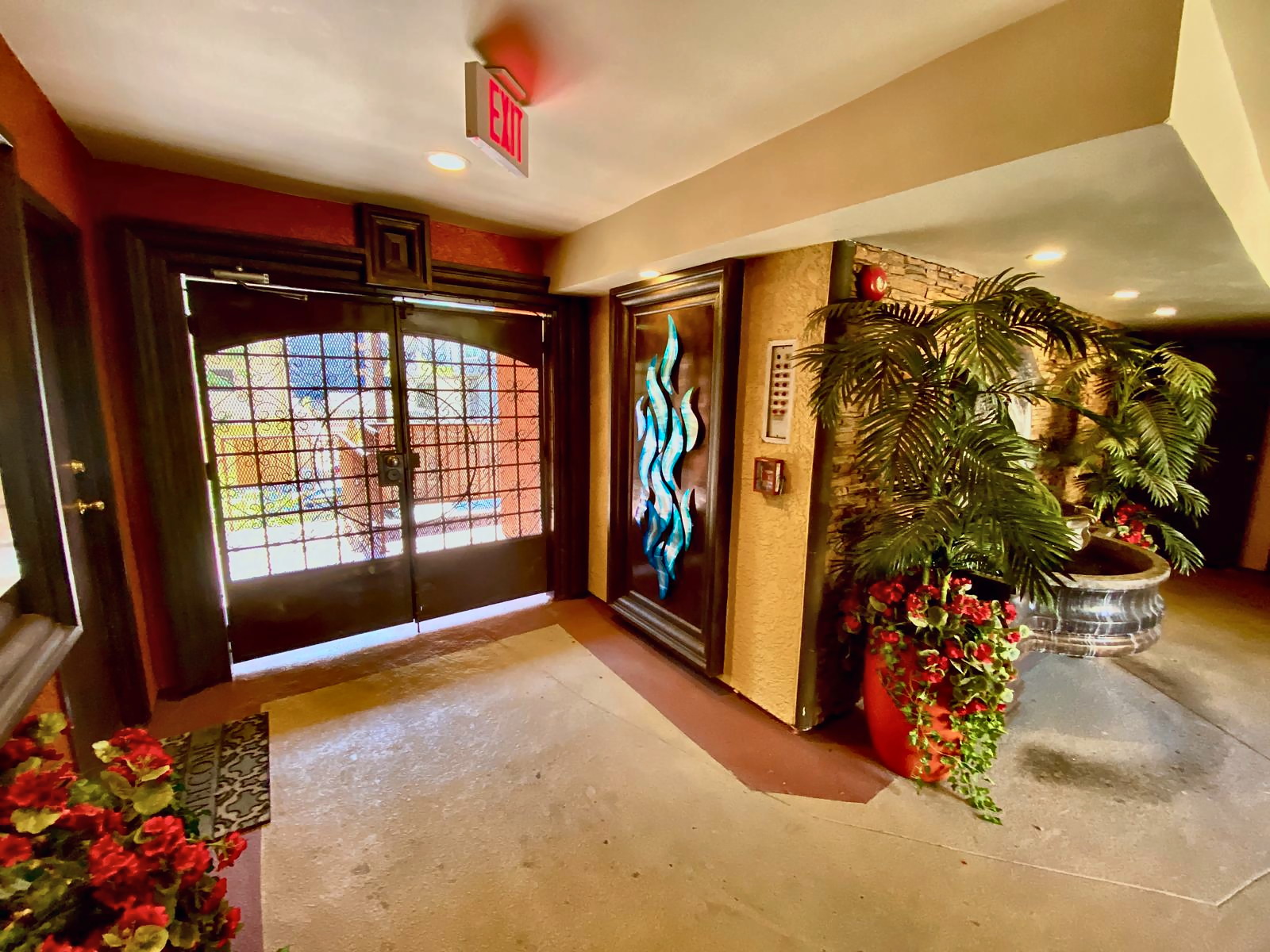 NoHo Liv controlled-access entry and intercom area