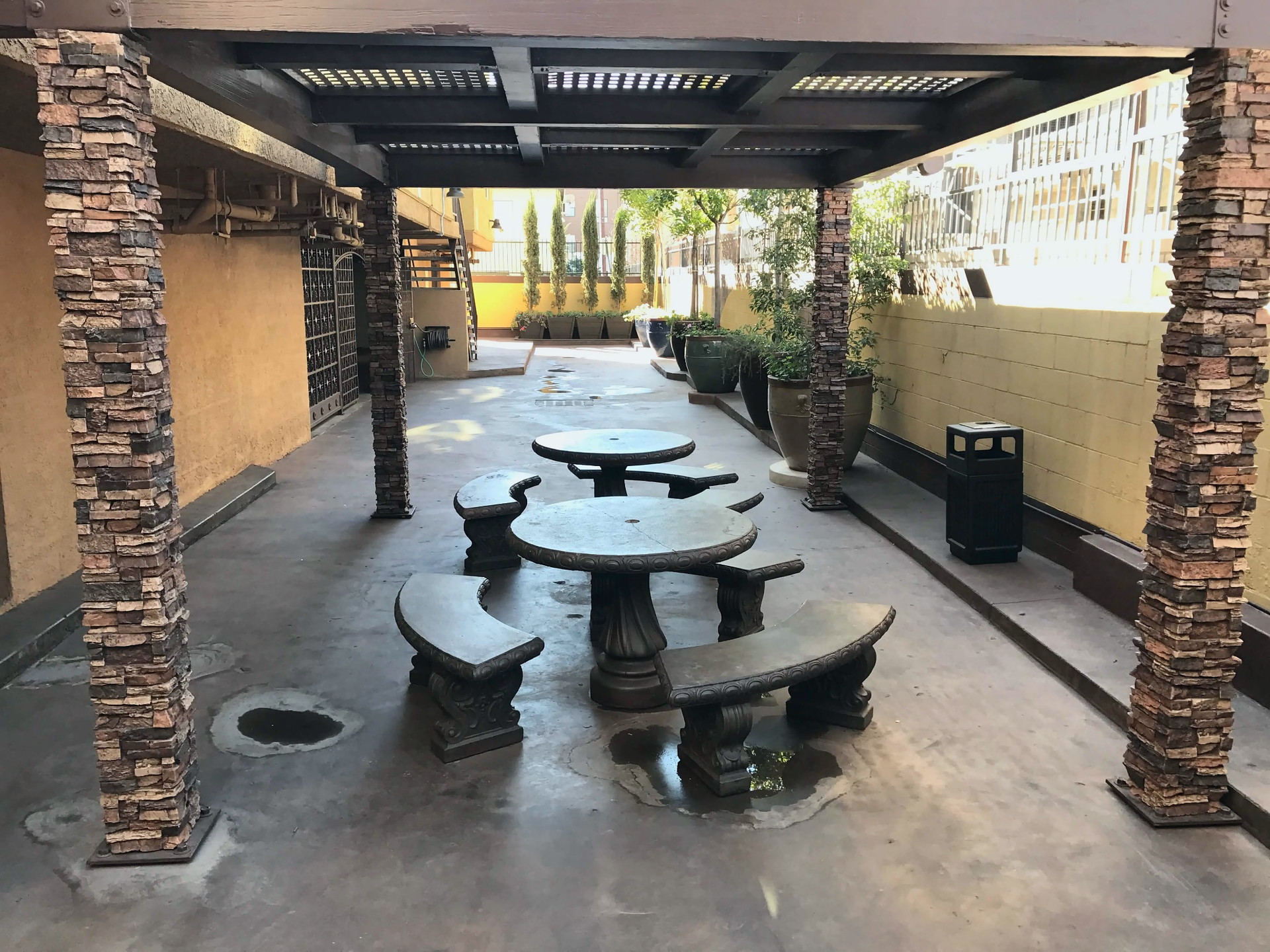 Shared barbecue area at NoHo Liv Apartments
