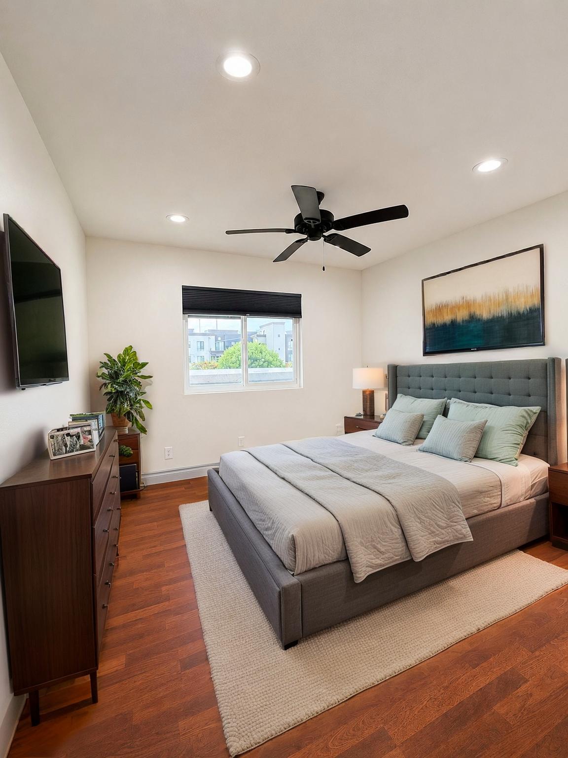 Residence 7 staged bedroom visualization
