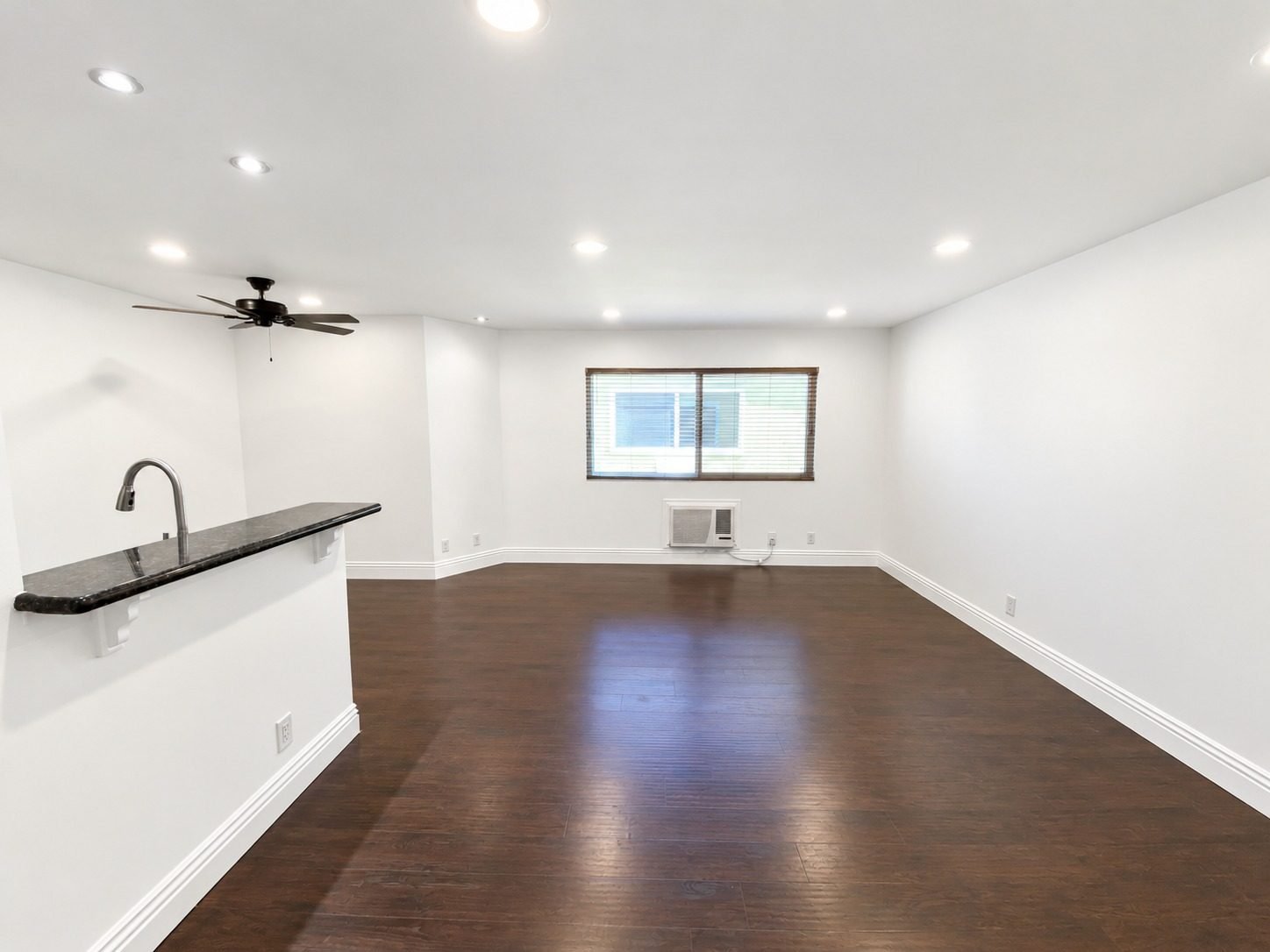 Residence 8 living room and granite breakfast bar